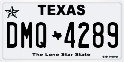 TX license plate DMQ4289