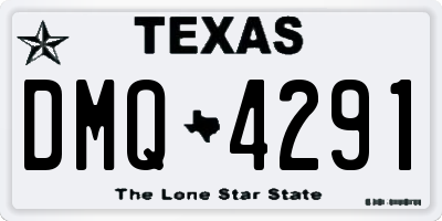 TX license plate DMQ4291