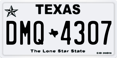 TX license plate DMQ4307