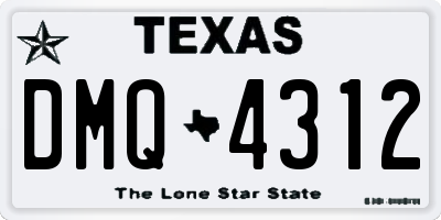 TX license plate DMQ4312