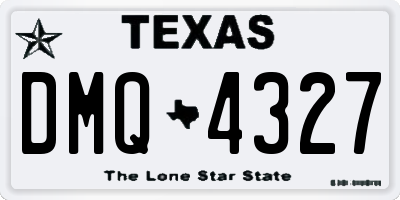 TX license plate DMQ4327