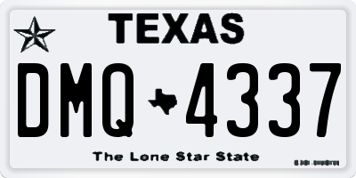 TX license plate DMQ4337