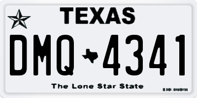 TX license plate DMQ4341