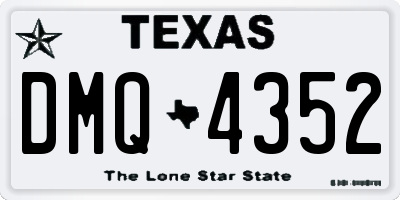 TX license plate DMQ4352