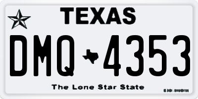 TX license plate DMQ4353