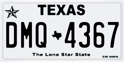TX license plate DMQ4367