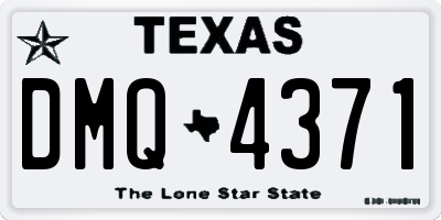 TX license plate DMQ4371