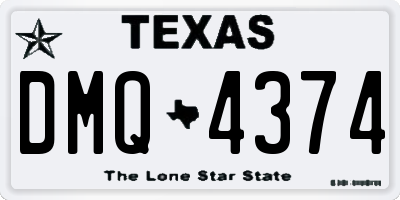TX license plate DMQ4374