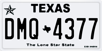 TX license plate DMQ4377