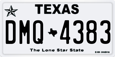TX license plate DMQ4383