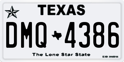 TX license plate DMQ4386