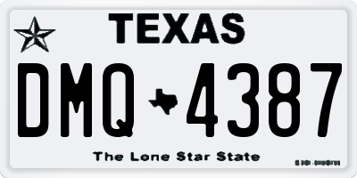 TX license plate DMQ4387