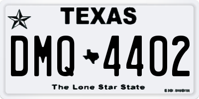 TX license plate DMQ4402
