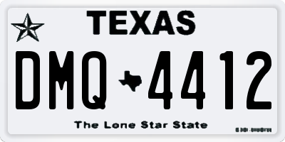 TX license plate DMQ4412