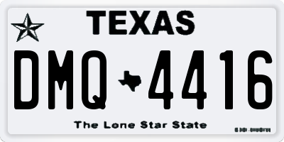 TX license plate DMQ4416
