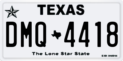 TX license plate DMQ4418