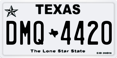 TX license plate DMQ4420