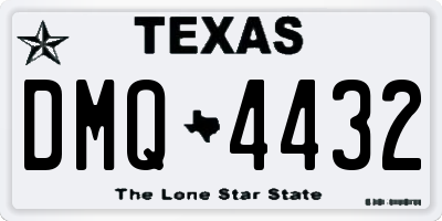 TX license plate DMQ4432