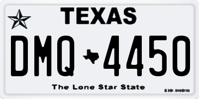 TX license plate DMQ4450