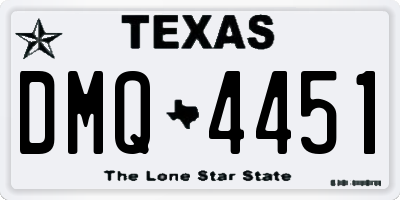 TX license plate DMQ4451