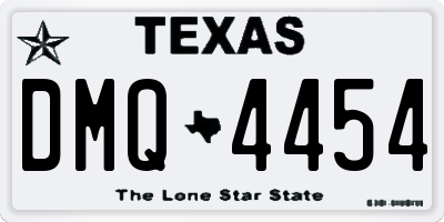 TX license plate DMQ4454