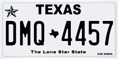 TX license plate DMQ4457