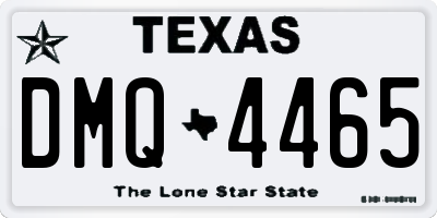 TX license plate DMQ4465