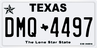 TX license plate DMQ4497