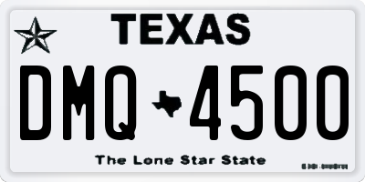 TX license plate DMQ4500