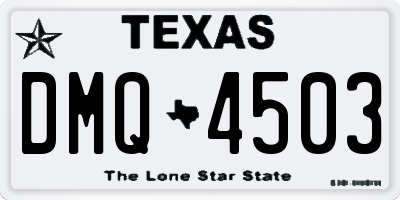 TX license plate DMQ4503