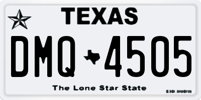 TX license plate DMQ4505