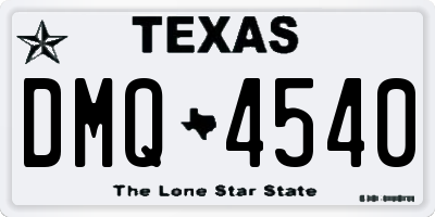 TX license plate DMQ4540