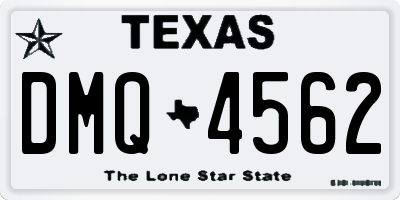 TX license plate DMQ4562