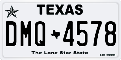 TX license plate DMQ4578