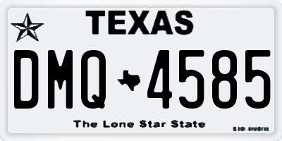TX license plate DMQ4585