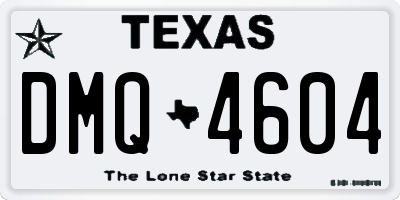 TX license plate DMQ4604