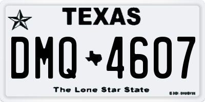 TX license plate DMQ4607