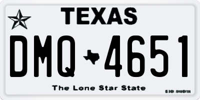 TX license plate DMQ4651