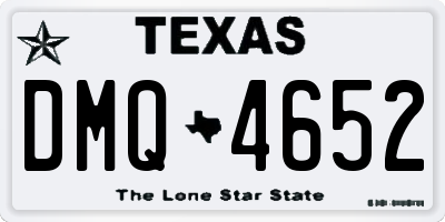 TX license plate DMQ4652