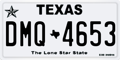TX license plate DMQ4653