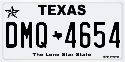 TX license plate DMQ4654