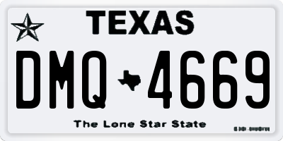TX license plate DMQ4669