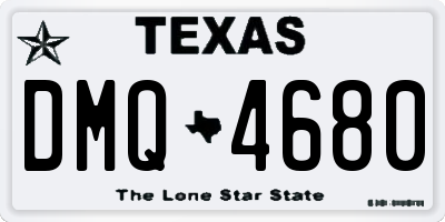 TX license plate DMQ4680