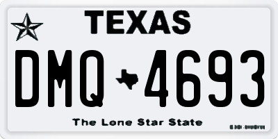 TX license plate DMQ4693