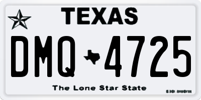 TX license plate DMQ4725