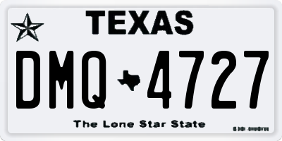 TX license plate DMQ4727