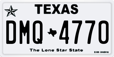 TX license plate DMQ4770