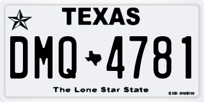TX license plate DMQ4781