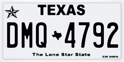TX license plate DMQ4792