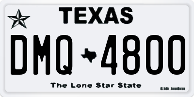TX license plate DMQ4800